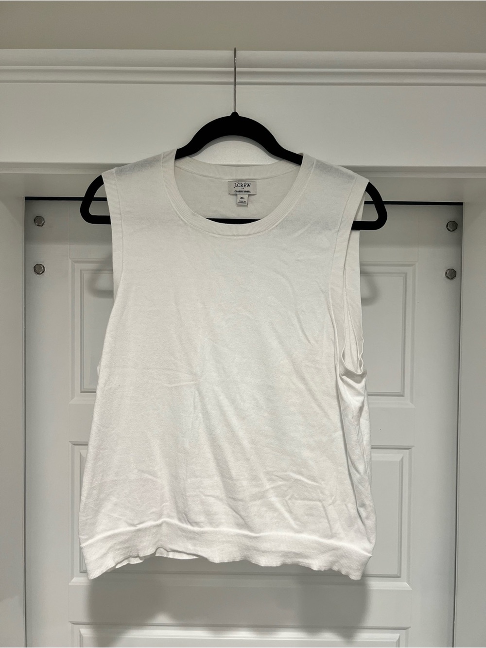 J. Crew White Sleeveless Muscle Tank
